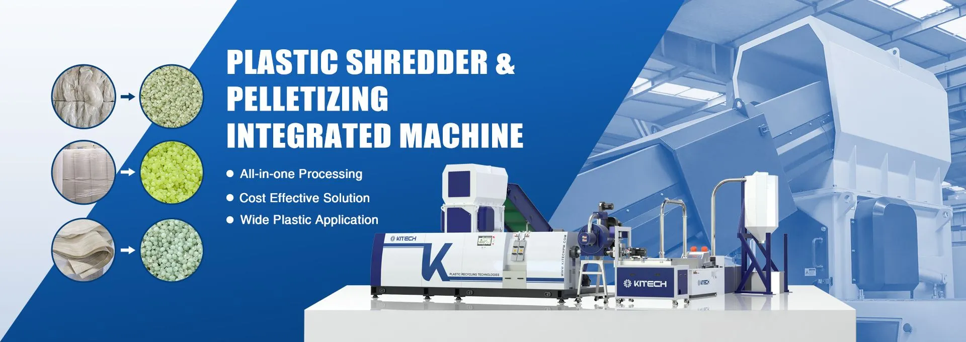 Plastic Shredder& Pelletizing Integrated Machine